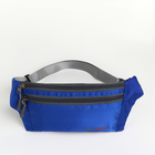 Поясная сумка на молнии, 2 наружных кармана, цвет синий - Фото 2