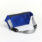 Поясная сумка на молнии, 2 наружных кармана, цвет синий - Фото 3