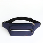 Поясная сумка на молнии, 2 наружных кармана, цвет синий - фото 11292829