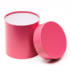 Набор круглых коробок  5 в 1 глянец Темная пудра, 20х20, 19х19, 18х18, 16х16, 15х15 см - фото 24038793