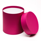 Набор коробок 5 в 1 шляпные, фуксия, 25х25, 23х23, 22х22, 19х19, 15х15 см - фото 24038823