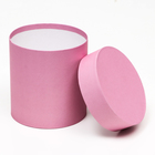 Набор коробок 5 в 1 шляпные, тускло-аморантно розовый, 25х25, 23х23, 22х22, 19х19, 15х15 см - фото 24038828