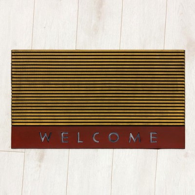 Коврик Joy Home, резиновый Welcome, 45х75 см, цветной