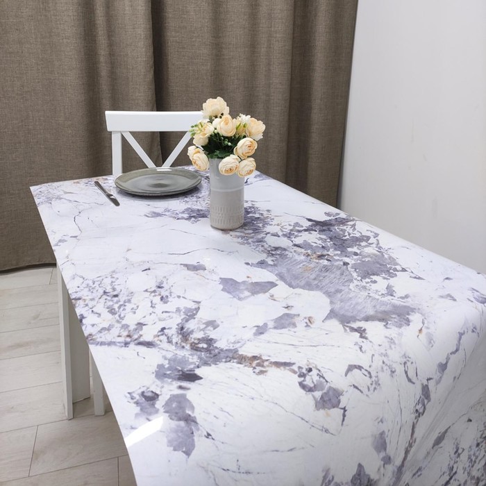 Покрытие для стола Table Mat Мрамор Joy Home, «Белый говлит» 100 см, 10 м - Фото 1