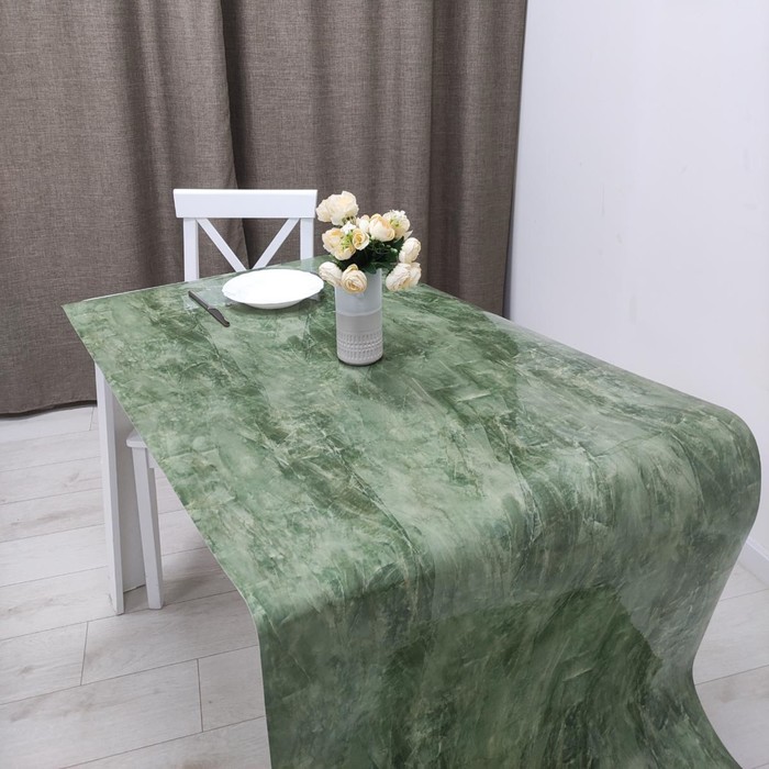 Покрытие для стола Table Mat Мрамор Joy Home, «Малахит» 80 см, 10 м - Фото 1