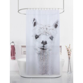Штора для ванны с кольцами Joy Home Alpaca, 180х200 см