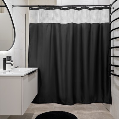 Штора для ванной комнаты Magma. Moroshka, 180х200 см, цвет чёрный