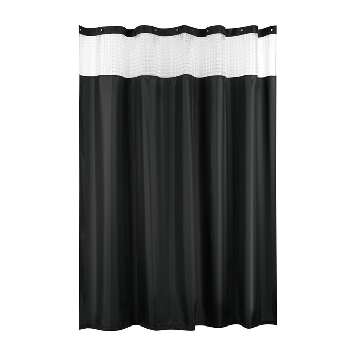 Штора для ванной комнаты Magma. Moroshka, 180х200 см, цвет чёрный - фото 1908172959