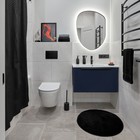Мягкий коврик Magma. Moroshka, для ванной комнаты 70х70 см, цвет чёрный - Фото 3