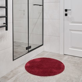 Мягкий коврик Magma. Moroshka, для ванной комнаты 70х70 см, цвет красный