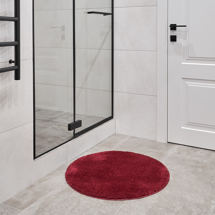 Мягкий коврик Magma. Moroshka, для ванной комнаты 70х70 см, цвет красный - Фото 1