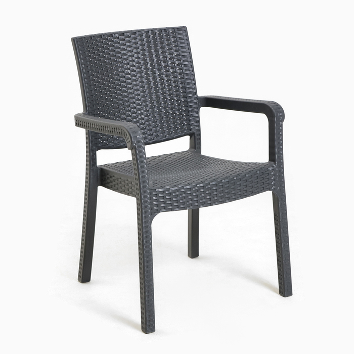Кресло садовое "Мацеста", 57,5 х 58 х 86,5 см, антрацит - Фото 1