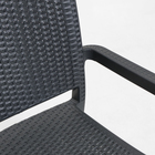 Кресло садовое «Ротанг», пластик, 57.5×58×86.5 см, антрацит - Фото 3