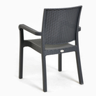 Кресло садовое «Ротанг», пластик, 57.5×58×86.5 см, антрацит - Фото 4