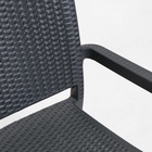 Кресло садовое «Ротанг», пластик, 57.5×58×86.5 см, антрацит - Фото 6