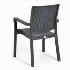 Кресло садовое «Ротанг», пластик, 57.5×58×86.5 см, антрацит - Фото 7