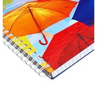 Тетрадь A4, 80 листов в клетку на гребне Calligrata "Зонтики", обложка 7БЦ, блок офсет 10158799 - фото 16539910