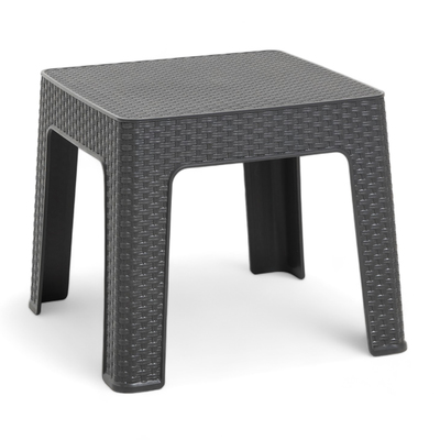 Кофейный столик «Ротанг», 44×44×41 см, пластиковый, цвет антрацит