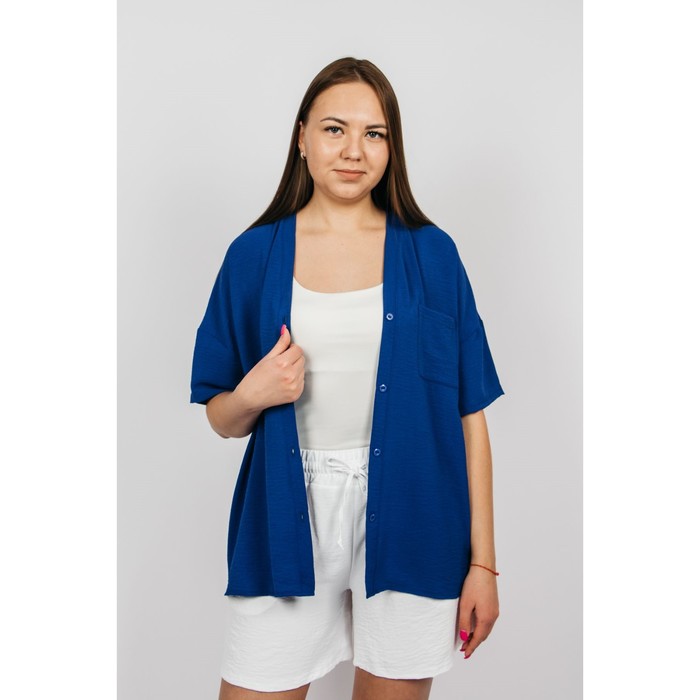 Рубашка женская, размер 48, цвет тёмно-синий - Фото 1