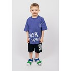 Футболка для мальчика, рост 104 см, цвет синий - фото 301085401