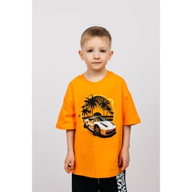 Футболка для мальчика, рост 104 см, цвет оранжевый