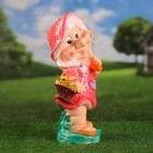 Садовая фигура "Гном корзинка с грибами в правой руке" 17х20х40см - Фото 4