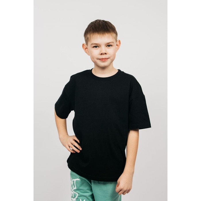 Футболка для мальчика, рост 140 см, цвет чёрный - Фото 1