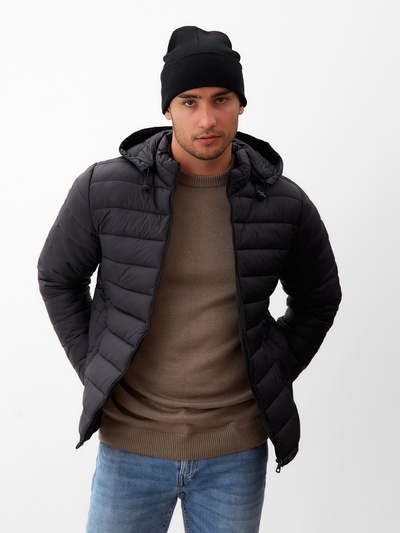 Куртка мужская на молнии Collorista, размер 52, чёрная