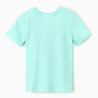 Футболка для девочки "Бабочка", цвет мятный, рост 104-110 - фото 24093448