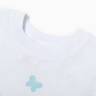 Футболка для девочки "Цветы", цвет белый, рост 116-122 - фото 24093470