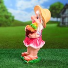 Садовая фигура "Гном корзинка с овощами впереди" 12х15х38см - Фото 2