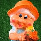 Садовая фигура "Гном корзинка с овощами впереди" 12х15х38см - Фото 8