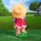 Садовая фигура "Гном корзинка с овощами впереди" 12х15х38см - Фото 3