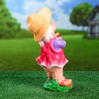 Садовая фигура "Гном корзинка с овощами впереди" 12х15х38см - Фото 4