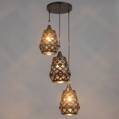 Светильник BayerLux "Ковальце" 3хЕ27 40Вт черный 33х33х35-120см