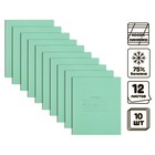 Комплект тетрадей из 10 штук, 12 листов в косую линию КПК "Зелёная обложка", блок №2, белизна 75% (серые листы) - фото 321567673