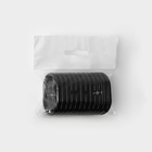 Набор колец для штор в ванную, пластик, 12 шт, цвет черный - фото 9864212