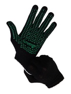 Перчатки садовые, хб, вязка 7 класс, 6 нитей, размер 10, с ПВХ точками, чёрные, Greengo - Фото 4