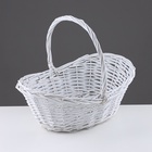 Набор корзин, 3 шт, 50x37xH16/40 см, 41x31x13/34 см, 34x24x12/29 см, белый, лоза 10524937 - фото 13057954