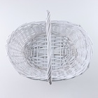 Набор корзин, 3 шт, 50x37xH16/40 см, 41x31x13/34 см, 34x24x12/29 см, белый, лоза 10524937 - фото 13057957