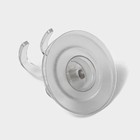 Держатель - крючок самоклеящийся Доляна Elemental, 6.3×6.5 см, прозрачный - Фото 4