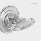 Держатель для зубных щёток самоклеящийся Доляна Elemental, 6×6.5×6.5 см, прозрачный - Фото 3