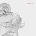 Держатель для зубных щёток и пасты самоклеящийся Доляна Elemental, 12.5×11.5×11 см, прозрачный - Фото 3