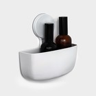 Держатель для ванных принадлежностей на липучке Доляна, 16,5×6,5×17см, цвет белый - Фото 2