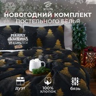 Постельное бельё "Этель" Дуэт Golden Christmas 143х215 см - 2 шт, 220х240 см, 70х70 см - 2 шт, бязь - фото 322305440