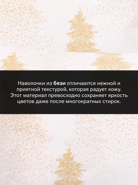 Комплект наволочек «Этель» Golden Christmas, 50×70 см, 2 шт., бязь, хлопок 100% Комплект наволочек «Этель» Golden Christmas, 50×70 см, 2 шт., бязь, хлопок 100%