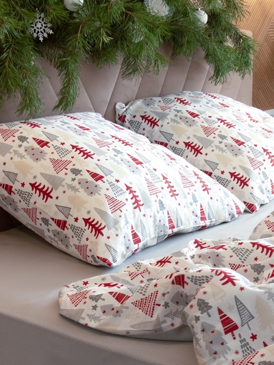 Постельное бельё 2-спальное «Этель» New Year's pattern, бязь
