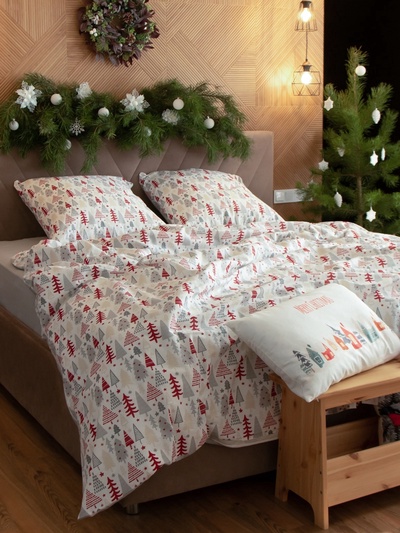 Постельное бельё 2-спальное «Этель» New Year's pattern, бязь