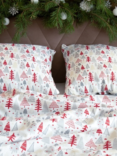 Постельное бельё 2-спальное «Этель» New Year's pattern, бязь