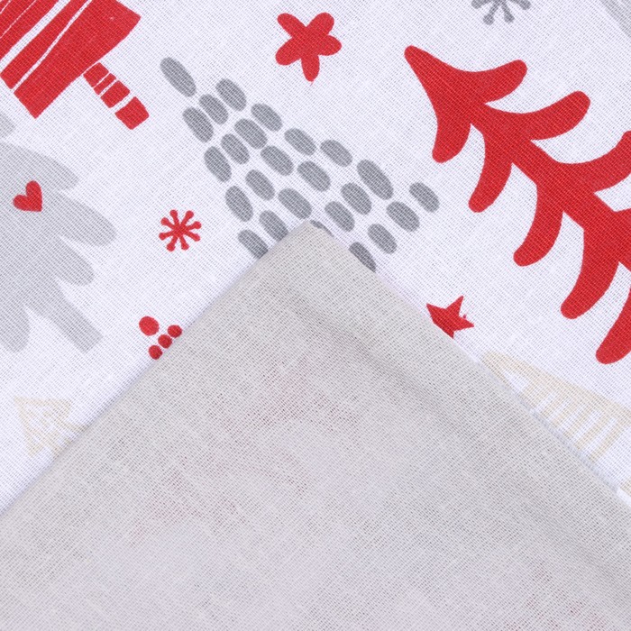 Постельное бельё "Этель" Евро New Year's pattern 200х217 см, 220х240 см, 70х70 см - 2 шт, бязь
